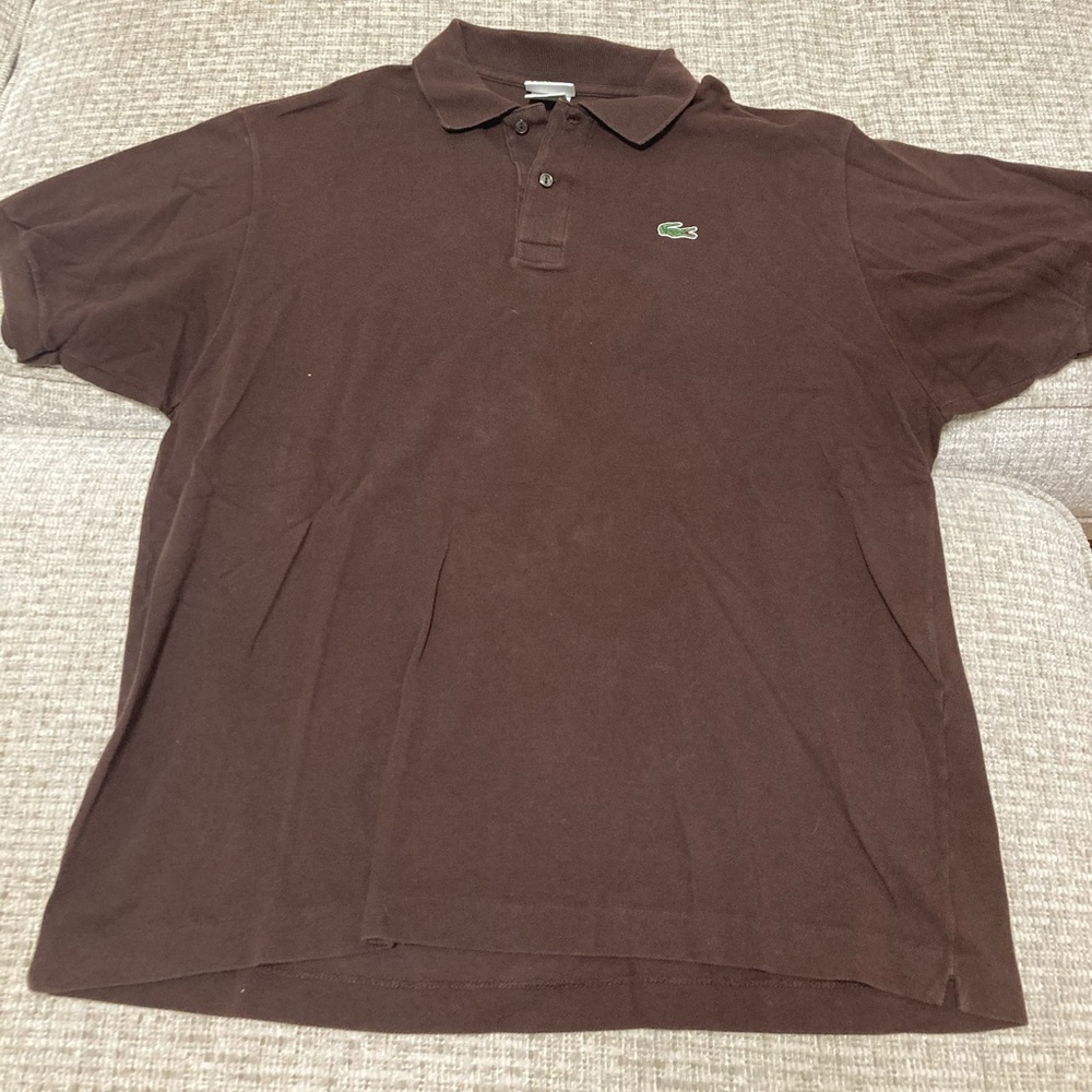 Brown Lacoste Polo size 7 (L)